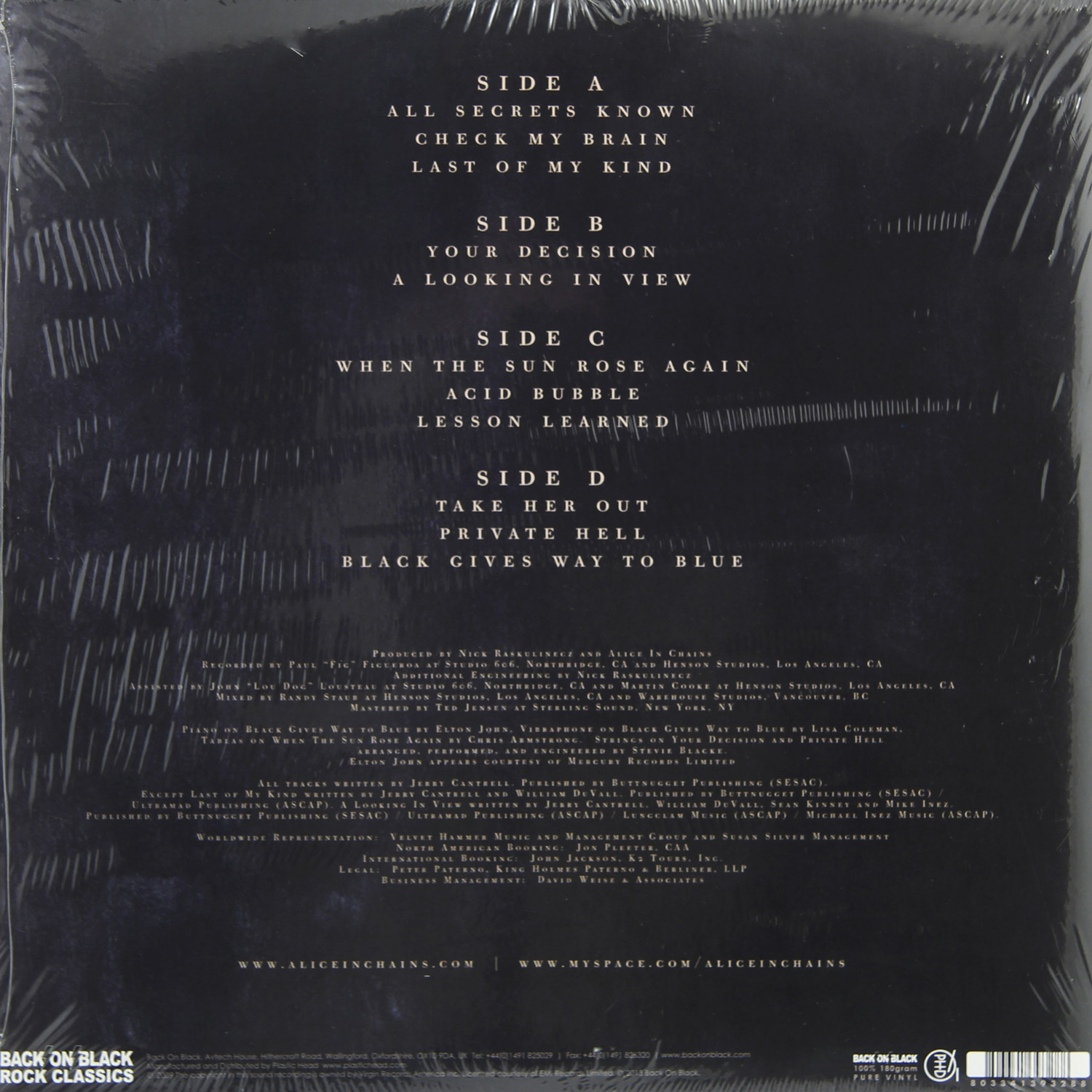 Alice In Chains - Black Gives Way To Blue (2 LP) от Audiomania Alice In Chains - Black Gives Way To Blue (2 LP) от Audiomania