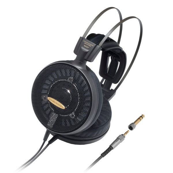 Охватывающие наушники Audio-Technica Охватывающие наушники Audio-TechnicaОхватывающие наушники<br>Наушники открытого типа, диаметр диффузора 53 мм, импеданс 40 Ом, частотный диапазон 5 Гц – 45 кГц, чувствительность 103 дБ, кабель прямой 3 м, вес 265 г.<br>