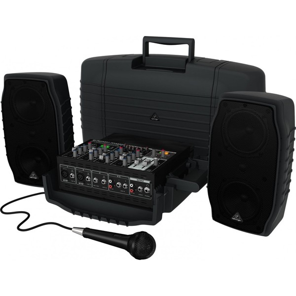 Комплект профессиональной акустики Behringer Комплект профессиональной акустики BehringerКомплект профессиональной акустики<br>Компактная 2 х 75 Вт, 5-канальная портативная система в стиле портфеля<br>