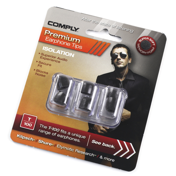 Амбушюры для наушников Comply T-100 BLK-M (3 пары) аксессуар comply t 200 blk m 3 pair