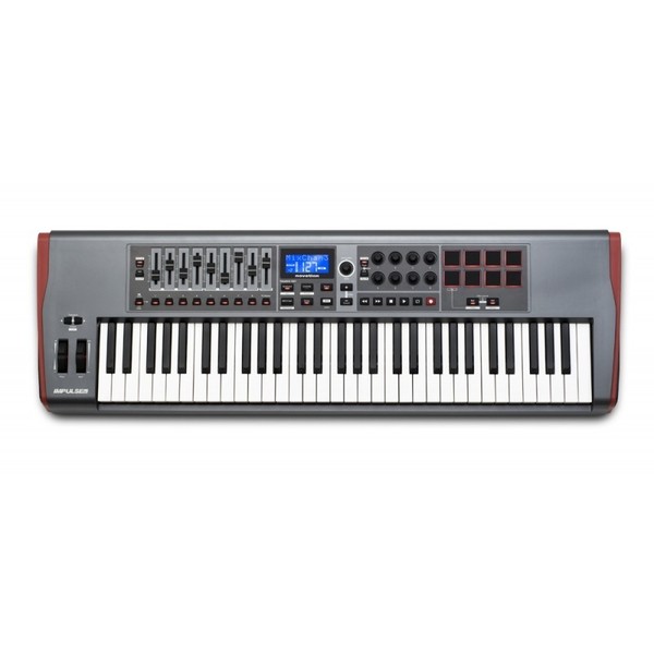MIDI-клавиатура Novation MIDI-клавиатура NovationMIDI-клавиатура<br>Компактный контроллер Impulse 61.Клавиатура, состоящая из 61 полувзвешенных клавиш, имеет весьма близкую по ощущениям к «настоящей» механику<br>