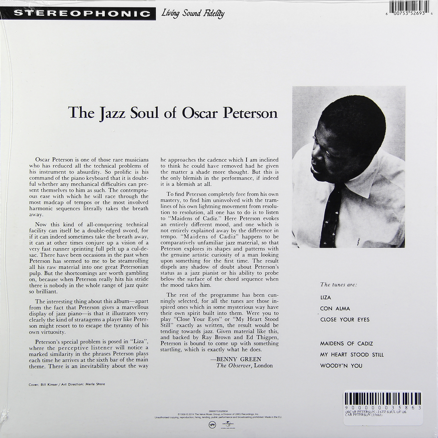 OSCAR PETERSON - JAZZ SOUL OF OSCAR PETERSON (180 GR) от Audiomania OSCAR PETERSON - JAZZ SOUL OF OSCAR PETERSON (180 GR) от Audiomania