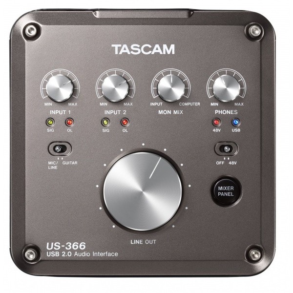 Внешняя студийная звуковая карта TASCAM Внешняя студийная звуковая карта TASCAMВнешняя студийная звуковая карта<br>Профессиональный портативный USB-аудиоинтерфейс на 6 входов и 6 выходов: два входа могут быть выходами и наоборот. Малошумящие микрофонные предусилители высокого разрешения на двух входах с фантомным питанием, широкий частотный диапазон от 10 Гц до 68 кГц и АЦП/ЦАП 24 бит/192 кГц. Цифровой DSP-микшер с двумя режимами работы и тремя аппаратными эффектами: компрессором, трехполосным эквалайзером и ревербератором. Цифровые коаксиальные и оптические входы и выходы, драйвера ASIO/WDM/Core Audio, DAW Sonar X3 LE и Ableton Live 9 Lite в комплекте.<br>